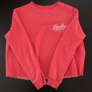 Ralph Lauren Brooklyn cropped coral sweater